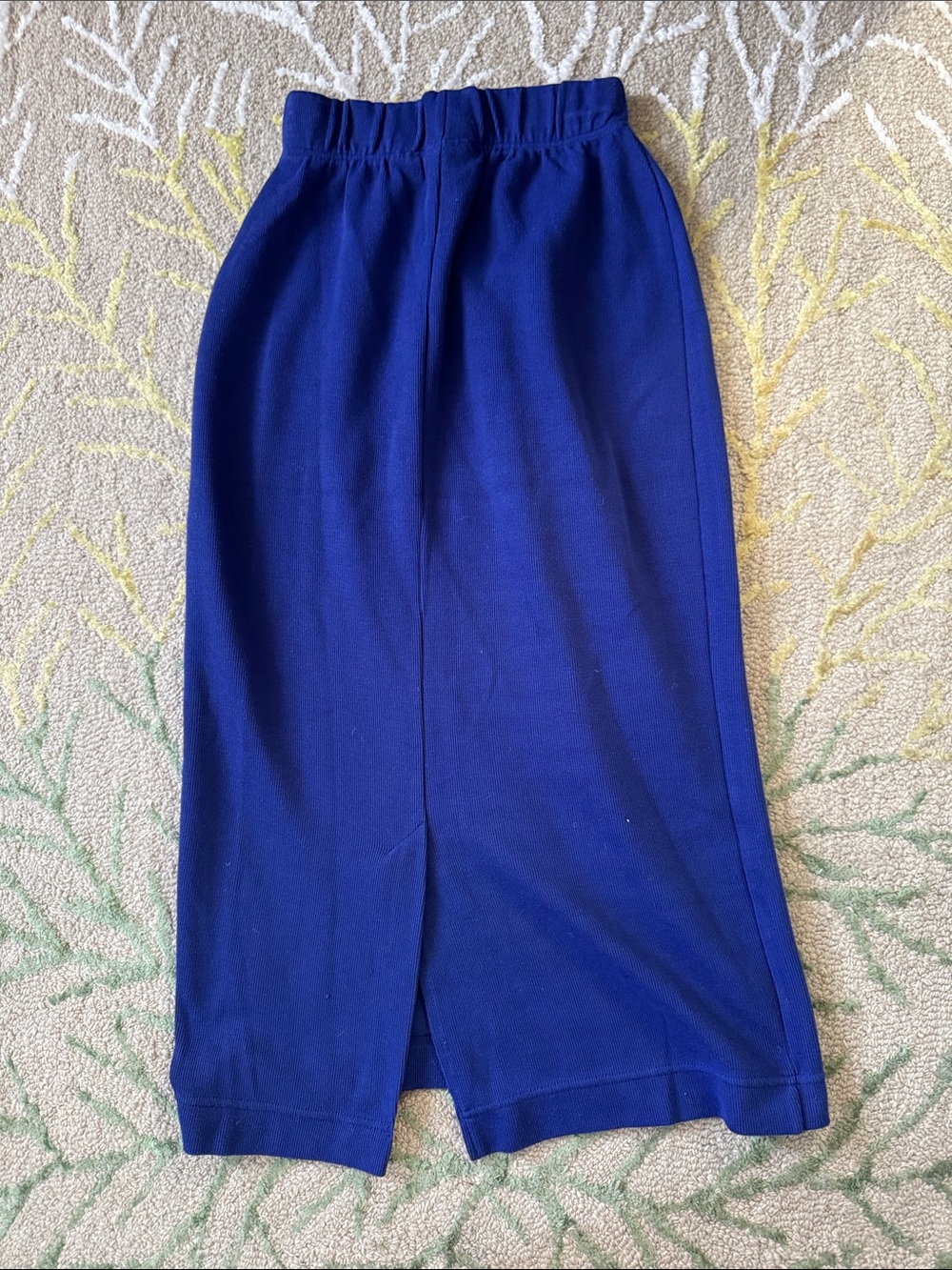 Express Tricot vintage 90s Women's Royal Blue Pencil Skirt with Elastic Waist S - Picture 2 of 3